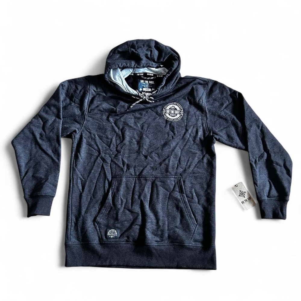 New!! Ski The East men’s grey hoodie Size L